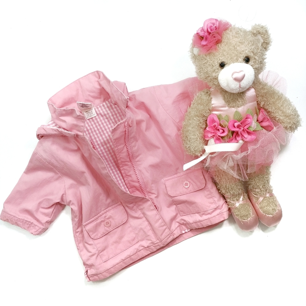 Baby Gap Pink Coat Removable Hood Size 0-3 Months